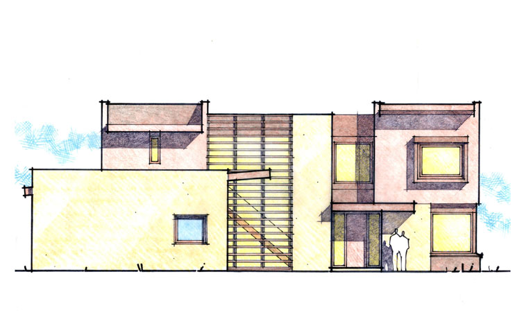 Stucco Contemporary Residence 1